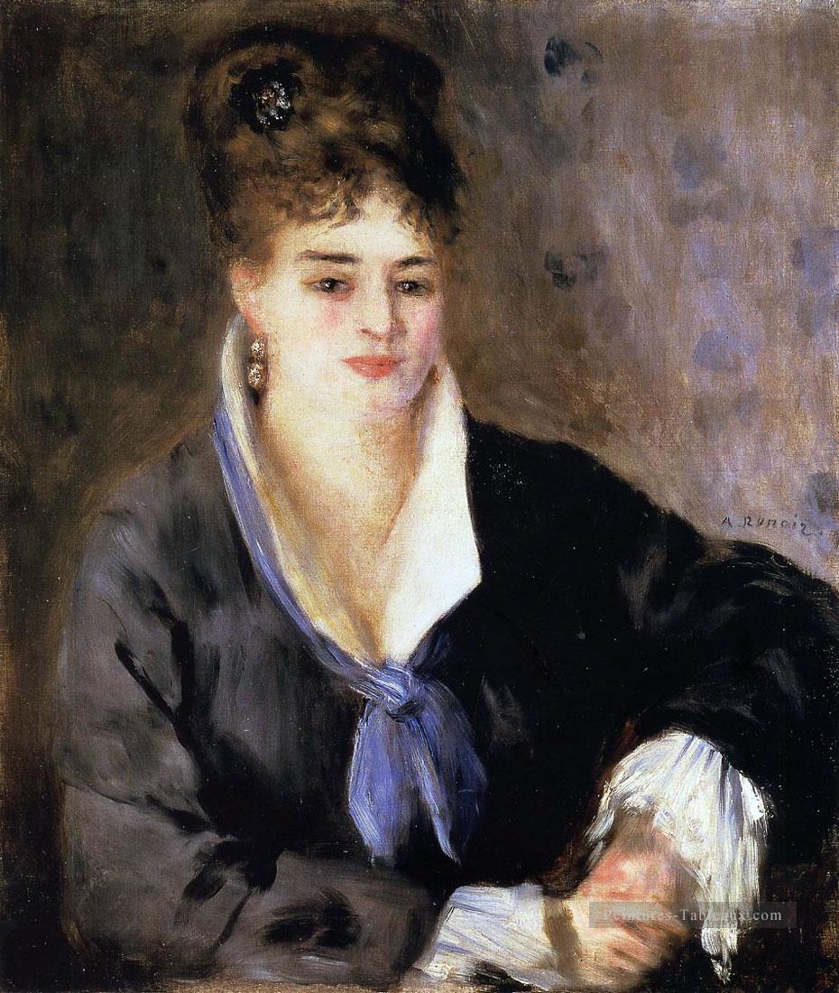 Femme en noir maître Pierre Auguste Renoir Peintures à l'huile